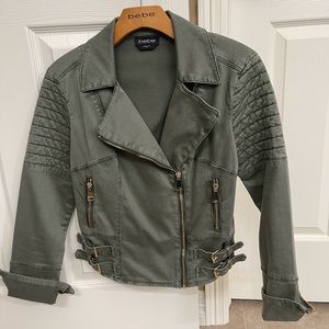 Bebe Green Bomber Jacket  Size S